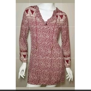 Billabong Women's Dress Red Aztec Print Size M
